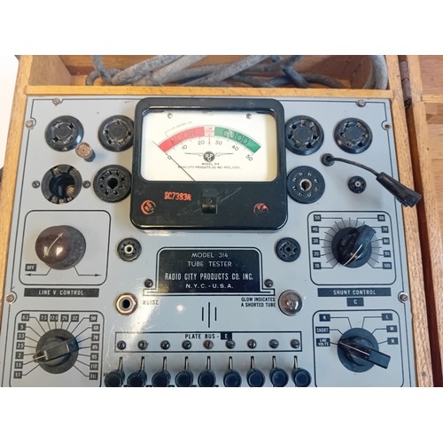 392 - Vintage Radio City Model 314 tube (valve) tester