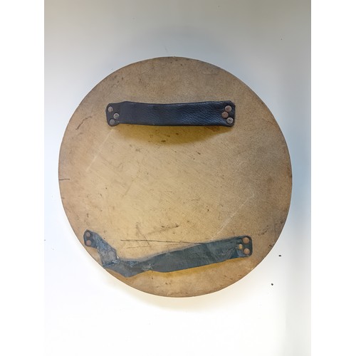 313 - Reproduction handmade circular shield with studded detail and spike