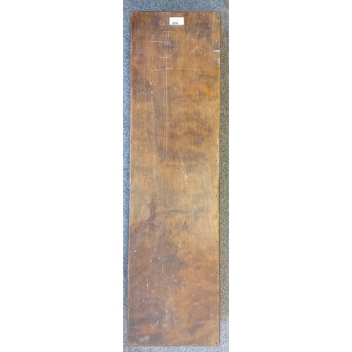 220 - Vintage clock in time card holder (90x25cm)