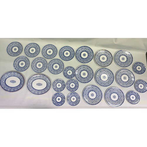 126 - Large collection blue and white dinner and tea ware to include Royal Worcester ‘Royal Lily’ pattern ... 
