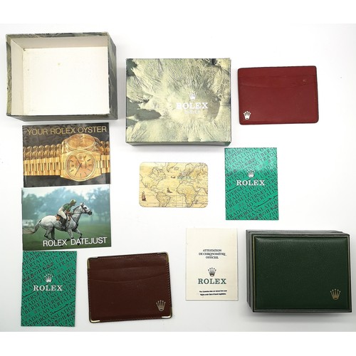 Original Rolex 1970s Oyster Outer Box, Inner Case, Leather Folders ...