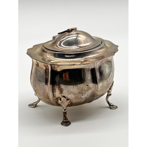 6 - Silver Tea Caddy, James Deakin & Sons (John & William F Deakin) Sheffield, 1905, Weight - 145.52g