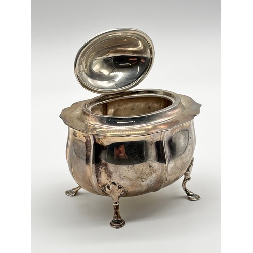 6 - Silver Tea Caddy, James Deakin & Sons (John & William F Deakin) Sheffield, 1905, Weight - 145.52g