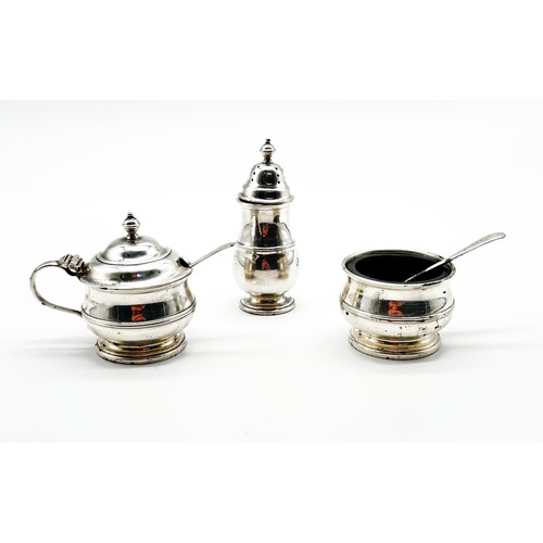 9 - Silver Condiment Set, Adie Brothers Ltd, Birmingham 1936 
Weight - 94.86g