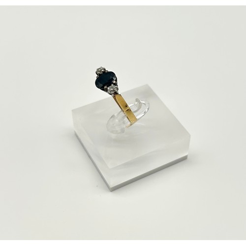 22 - 18ct Yellow Gold Diamond and Sapphire Ring 
Size - Q
Weight - 4.05g