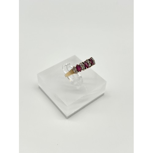23 - 9ct Gold Ruby and Diamond Ring 
Size - Q
Weight - 2.48g