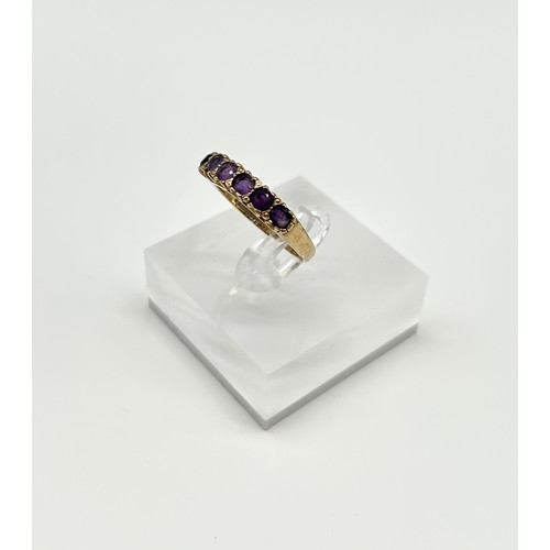 24 - 9ct Yellow Gold Amethyst 6 stone ring
Size - Q
Weight - 2.94g