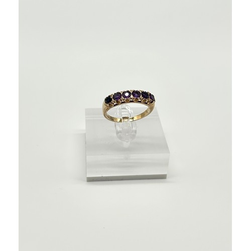 24 - 9ct Yellow Gold Amethyst 6 stone ring
Size - Q
Weight - 2.94g