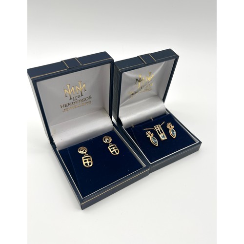 31 - 9ct Gold McIntosh Style Necklace and Earring Set together with Pair of McIntosh Style Earrings 
Weig... 