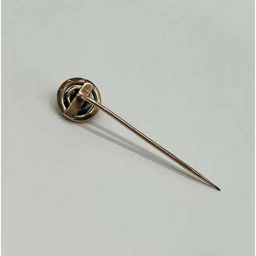 32 - Gold and Diamond Tie Pin (Testing 9ct or Higher) Unmarked 
Weight - 3.62g