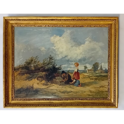 166 - William James Muller (1812-1845)
The Bird Trap on Hampstead Heath in London
Oil on canvas
Signed & D... 