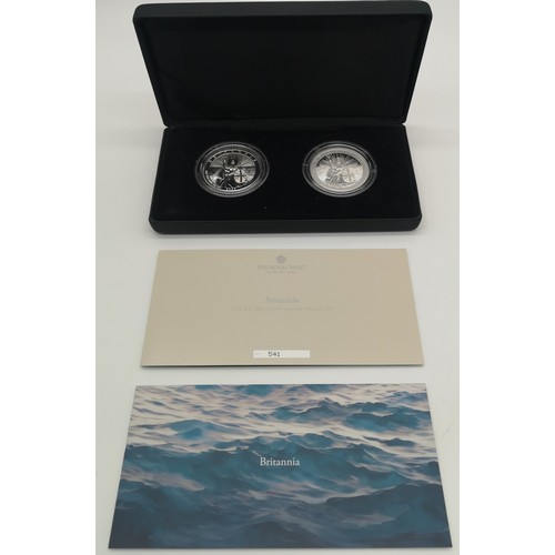 41 - Two Britannia Silver Proof 999 ag, combined weight, 62.4g