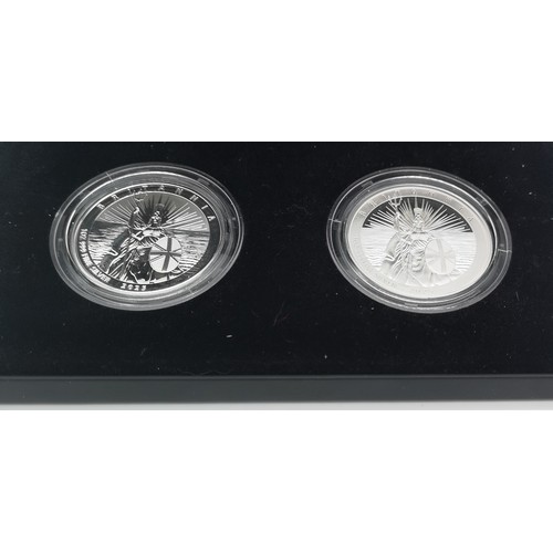 41 - Two Britannia Silver Proof 999 ag, combined weight, 62.4g