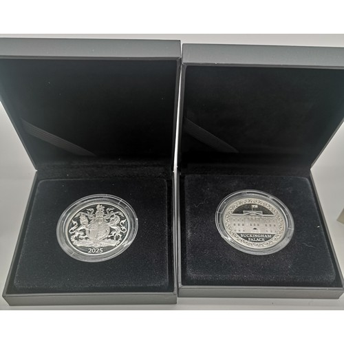 42 - Two Silver 925 Coins, to include Buckingham Palace and His Majesty King Charles III,