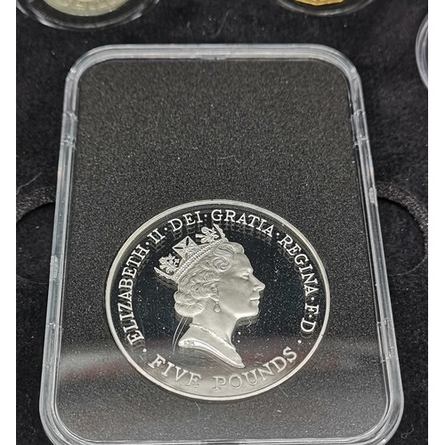 40 - The Queen Elizabeth 11 70th Birthday & 1953 Historic Set to include Silver Proof £5 Coin weight 28.2... 