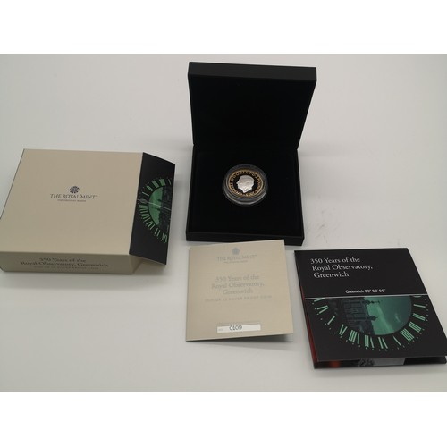 45 - 2025 UK £2 Silver Proof Coin 'Celebrating 350 Years of the Royal Observatory, Greenwich' with Certif... 
