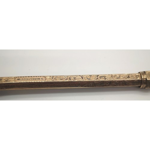 15A - Victorian Gold Propelling Pencil Marked Sampson Mordan & Co (Testing 9ct or Higher) 
Weight - 17.76g