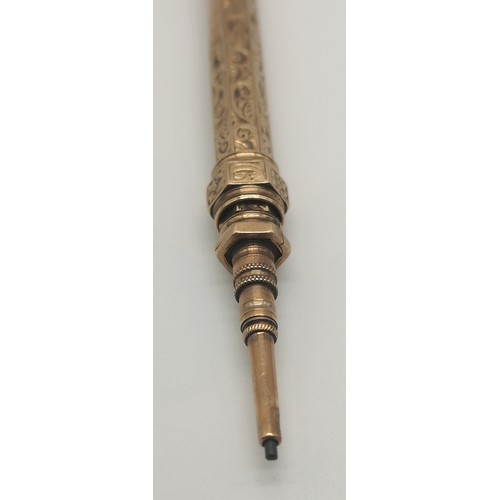 15A - Victorian Gold Propelling Pencil Marked Sampson Mordan & Co (Testing 9ct or Higher) 
Weight - 17.76g