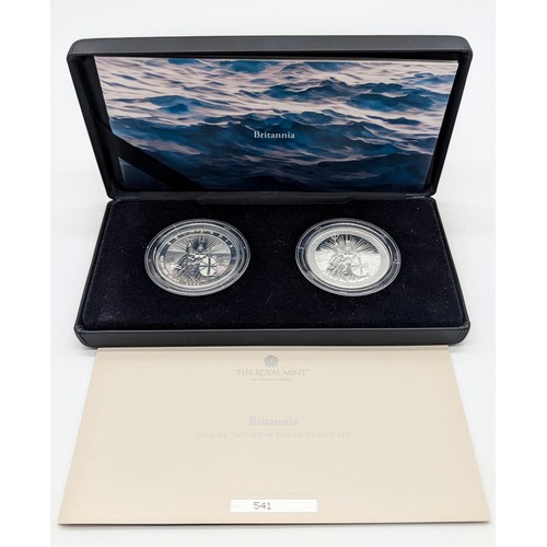 41 - Two Britannia Silver Proof 999 ag, combined weight, 62.4g