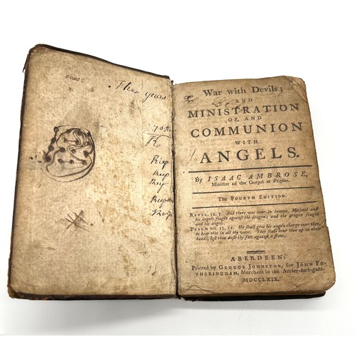 Rare antique books to include: War with Devils and Ministration of ...