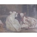 M.F Struthers Cattle Study Oil on canvas Signed 31x40cm