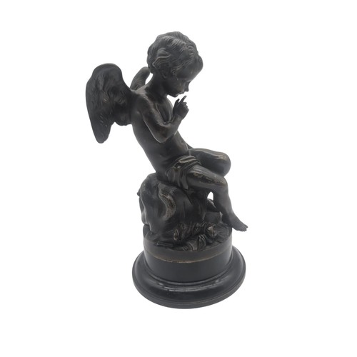 68 - French Bronze Figure Lartour Etienne Maurice Falco net, standing 23cm.