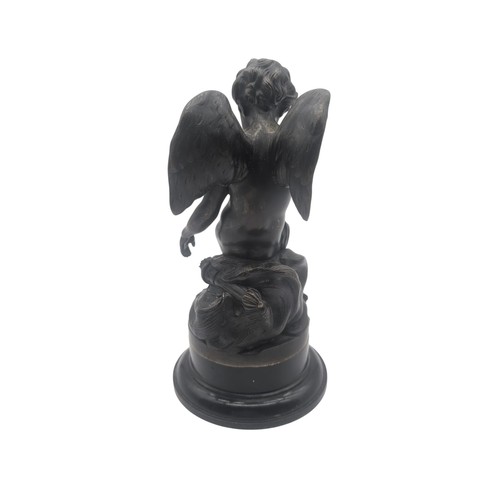 68 - French Bronze Figure Lartour Etienne Maurice Falco net, standing 23cm.