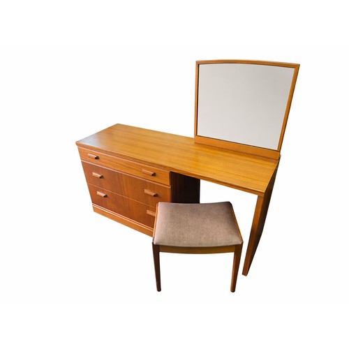 399A - Mid Century teak McIntosh dressing table with stool