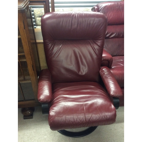 156 - Stressless red oxblood arm chair