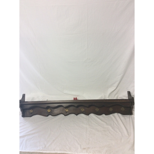 141 - Oak coat Rack.