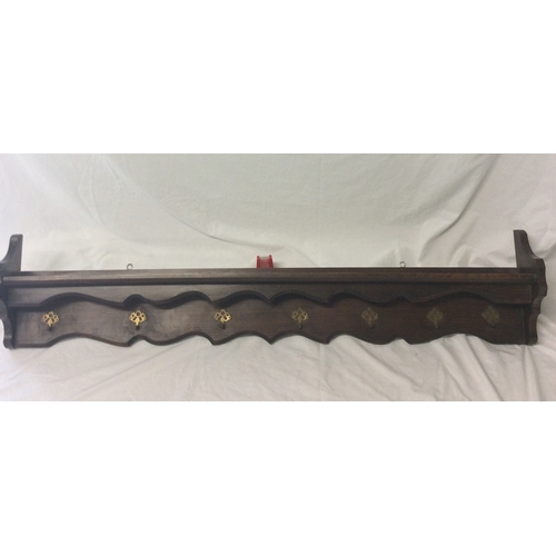 141 - Oak coat Rack.