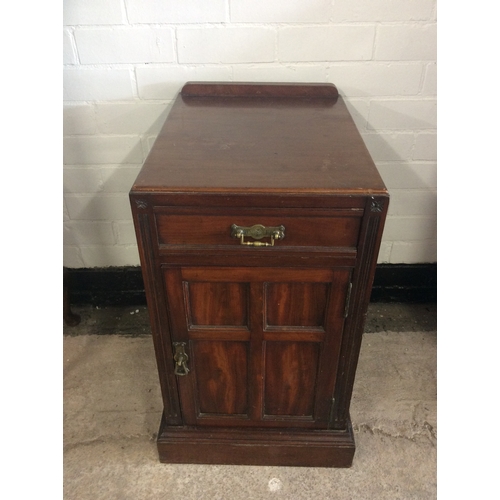 172 - Victorian one door cupboard with drawer.