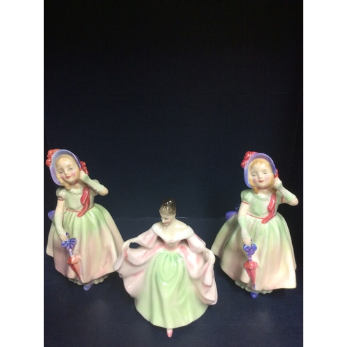 177 - 3 Royal Doulton Figure s.