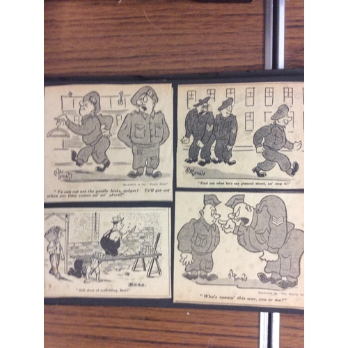 226 - Album of early cartoon scens and includes military pictures cartoon.