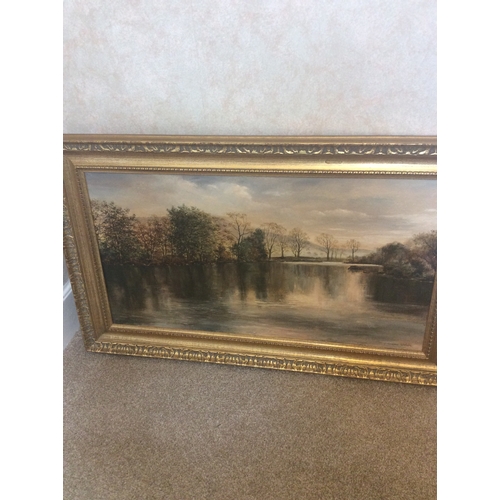 360 - Oil Painting Of River Tay Aberfeldy By Andrew Welch.