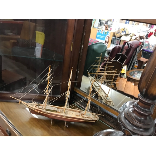 373 - ship model on stand.