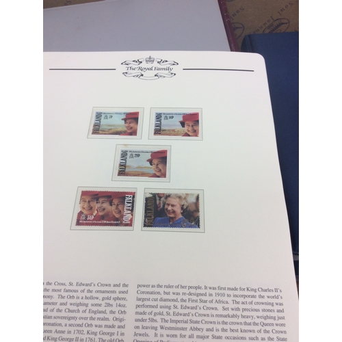 257 - 4 albums of royal events stamps, first day cover s and coin.