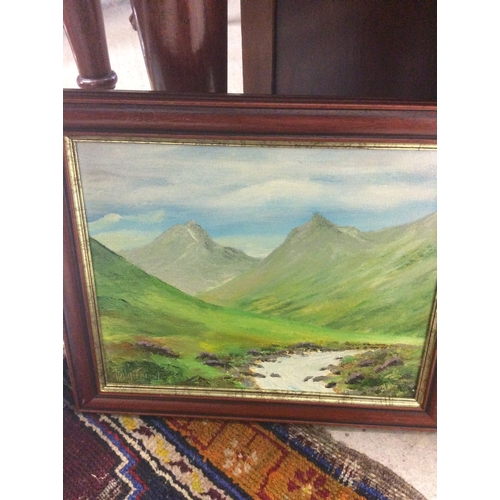 100a - Glen Sannox oil painting by Philip thurstans Isle of Arran.