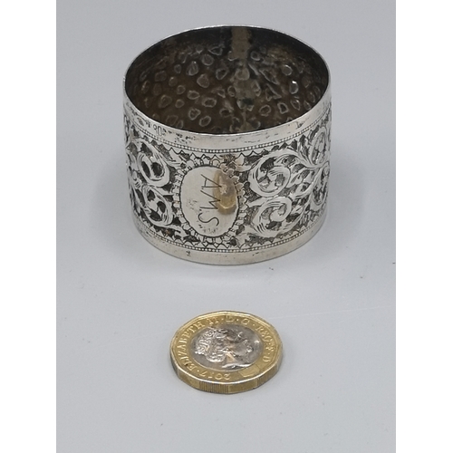 39 - Contential silver napkin ring .