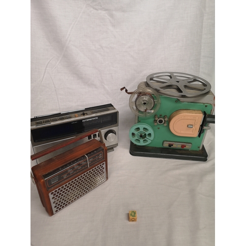366 - Vintage reel to reel together with 2 vintage radios .