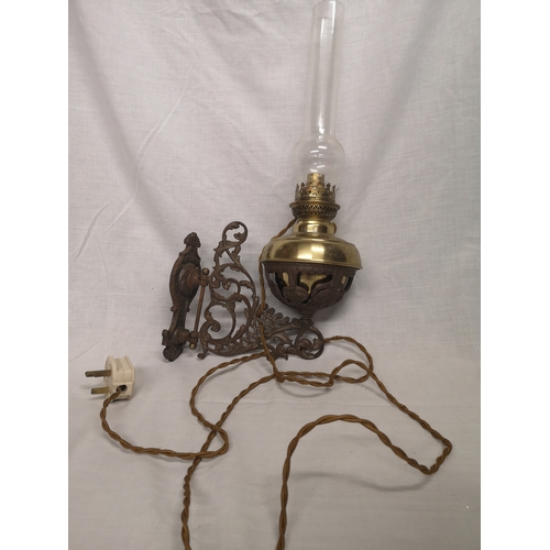 370 - Victorian oil lamp converted .