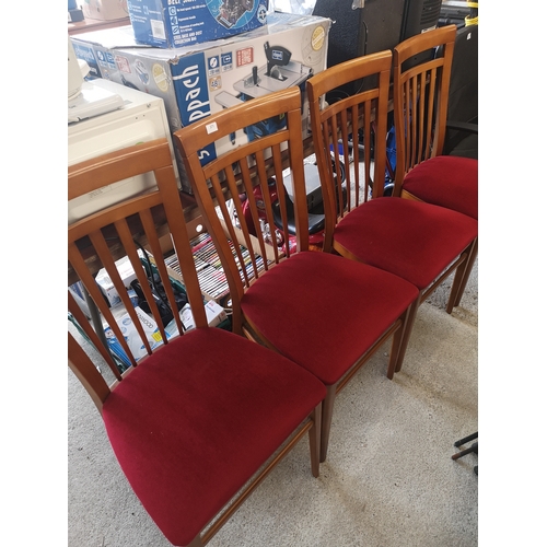 348 - Set of 4 stag chairs . In excellent condition.