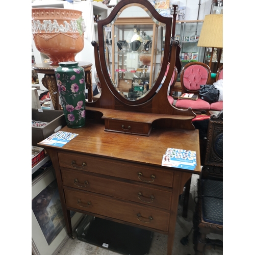 350 - Edwardian shelf back dressing table.