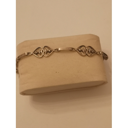 14 - Silver Hallmarked Edinburgh Ola Gorie Early Scottish Bracelet With Scottish Thistle Design Stunning.