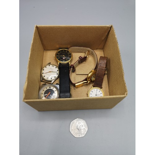 36 - Box of vintage watches.