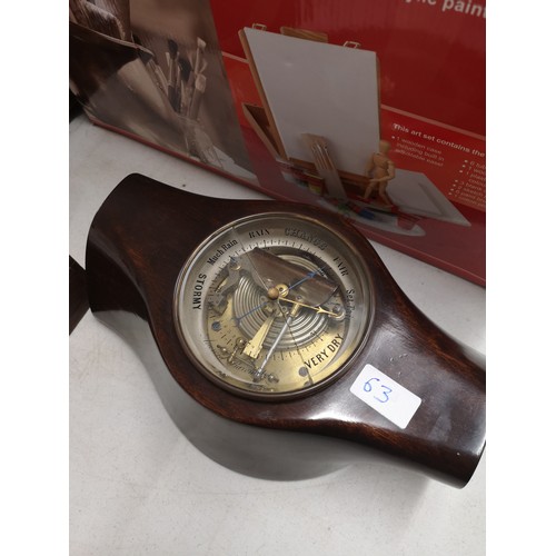 63 - Antique propella barometer.