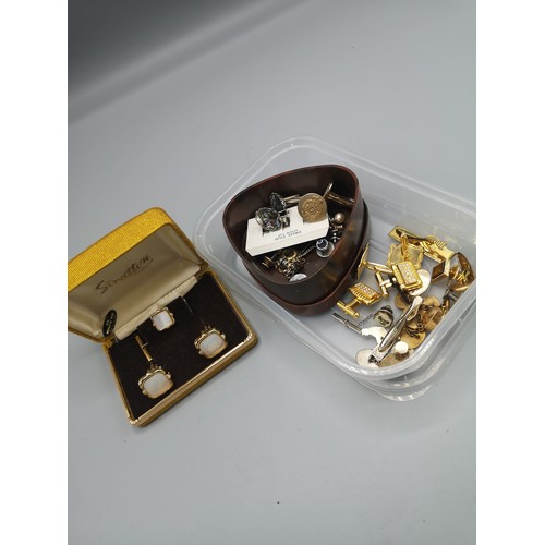 63 - Large lot of cufflinks Etc.