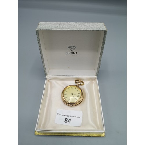 84 - Vintage gold plated pocket watch.