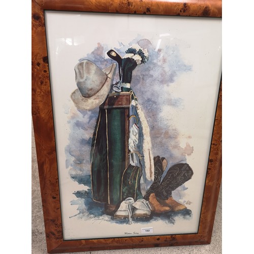 102 - Western Swing Golfing print signed Kazer Rae. 95.