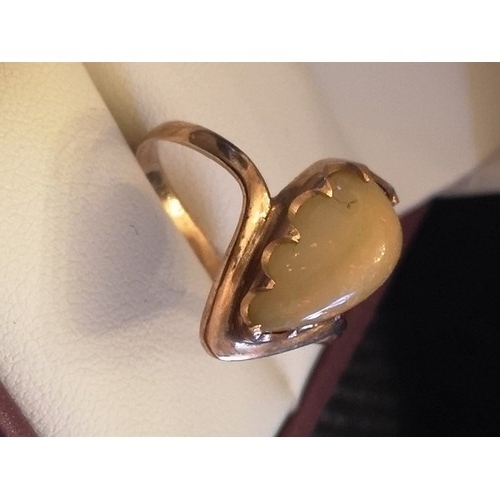 100d - Victorian  metal  ring in the art deco form